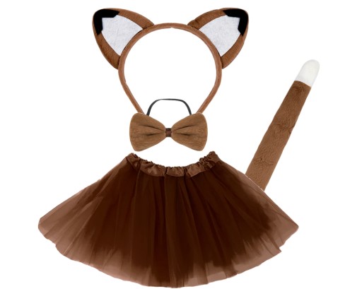 SET ČELENKA NA CHVOST, MOTÝĽ, Líščia guľa, Lesné Zvieratká, ANDRZEJKA, KARNEVAL