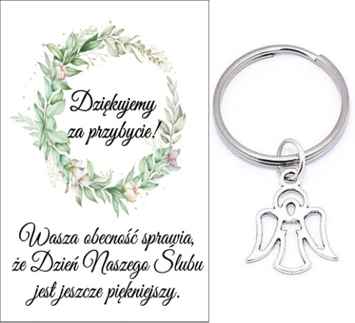 ĎAKUJEME HOSTOM DARČEK SVADOBNÝ ANJEL KĽÚČOVKA SPOMIENKY