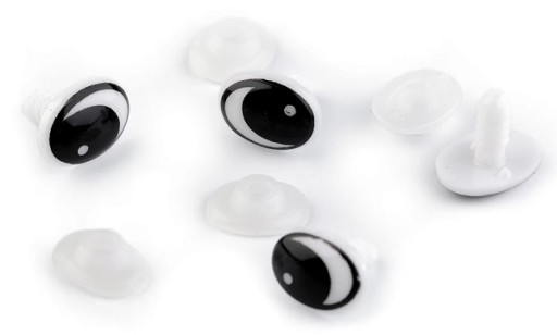 Oči pre hračky maskota 11x15 mm - 1 pár