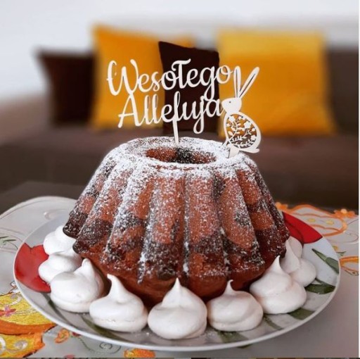 Topper Happy Hallelujah, veľkonočná dekorácia, 14 cm
