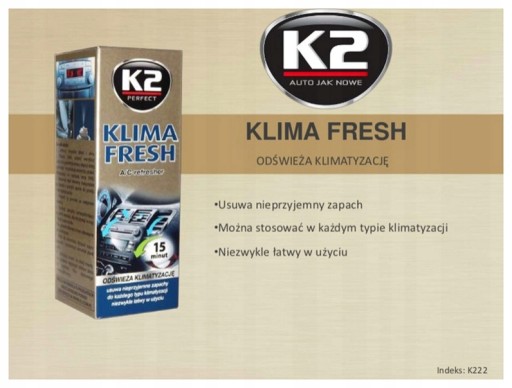 T3M42 K2 KLIMA FRESH FOGENTILIZER PRE KLIMATIZÁCIU K