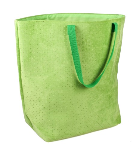 ZELENÁ VELVETOVÁ TAŠKA NA PRÁDLO XXL 70x25x55/80v cm