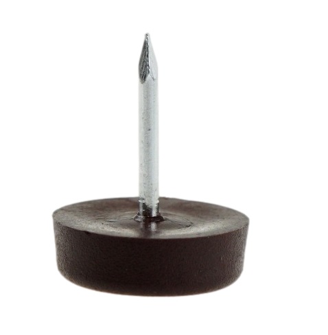100 x nábytkové klzáky 15 mm s hnedým klincom