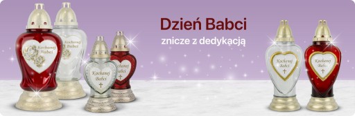 Veľká sviečka s venovaním pre milovanú babičku, 31 cm, biela DP319 s vložkou