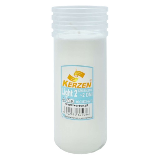Kerzen LIGHT 2 parafínová vložka do sviečky 48h 2 dni 1 kus