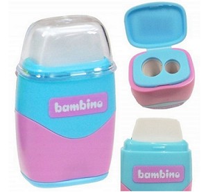 BAMBINO GUMA + DVOJITÁ BRÚŠKA 2V1 MINI ZOO