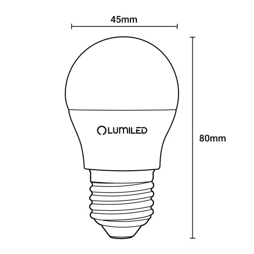E27 P40 LED žiarovka SMALL GALL 8W = 60W 806lm 6500K Cold Color CCD LUMILED