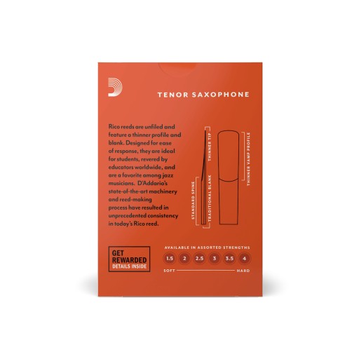 Prútik D'Addario Rico pre tenor saxofón 2.5