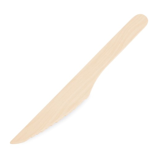 drevené jednorazové nože a príbory 16cm 100 kusov