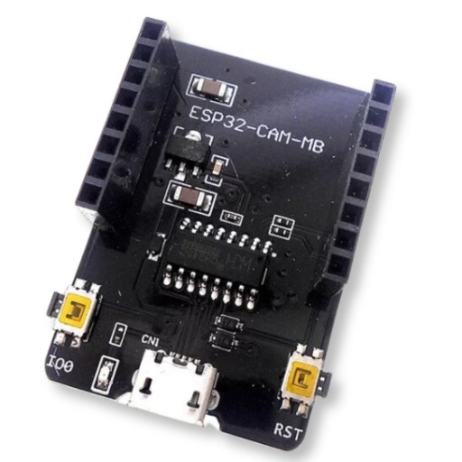 Zásuvka pre ESP32-CAM s micro USB a rozširujúcou doskou programátora CH340