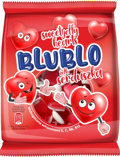 Blublo Heart Jelly Beans Ideálne na Valentína obohatené o vitamíny 80g