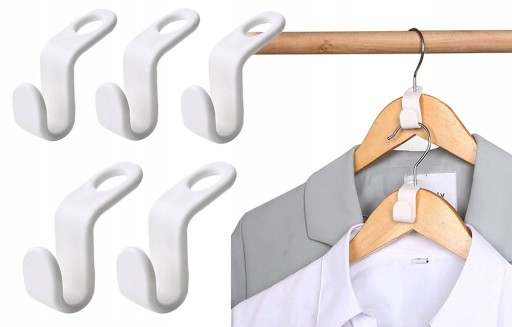SET 5x ORGANIZÉR DRŽIAK HÁČIKOV NA VEŠIAKY NA ŠATNÍK UNIVERZÁL