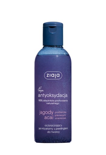 čistiaci micelárny gél, peeling z bobúľ acai