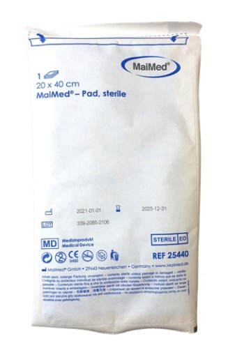 VYSOKO ABSORPČNÝ STERILNÝ KOMPRES 20X40 NEMECKY 1 KS