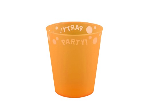 Opätovne použiteľné oranžové poháre 250 ml