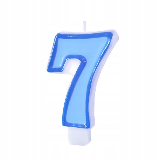 ČÍSLO 7 SEDEM MODRÁ NARODENINOVÁ SVIEČKA