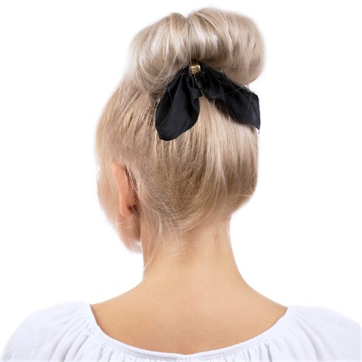 ŠATKA SCRUNCHIES, froté, ČIERNA