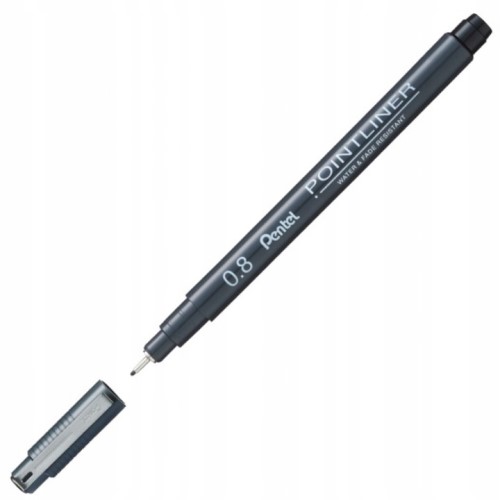 Premanentná jemná linka POINTLINER 0,8 čierna PENTEL