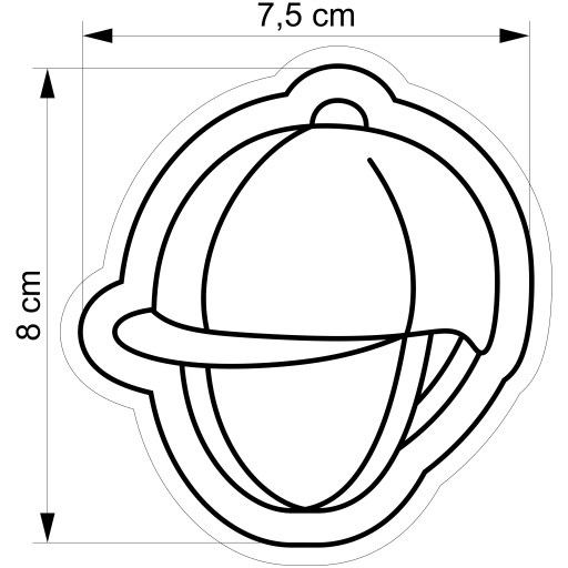 MOLDER Vykrajovač na perníčky KONÍKY Jazdecká prilba 8cm