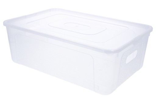 ORGANIZÉR priehľadný plastový box 11l s krytom do domácej kancelárie