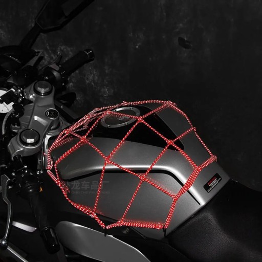 REFLEXNÁ SIEŤ NA BATOŽINU NA MOTOCYKL NA SEDADLO, HRUBÉ KOVOVÉ HÁČKY