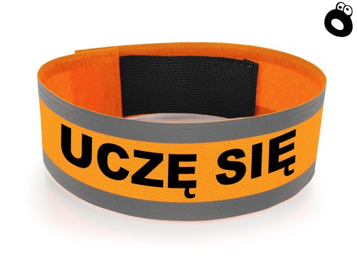 Oranžový nastaviteľný reflexný náramok 5/50cm - UČÍM SA