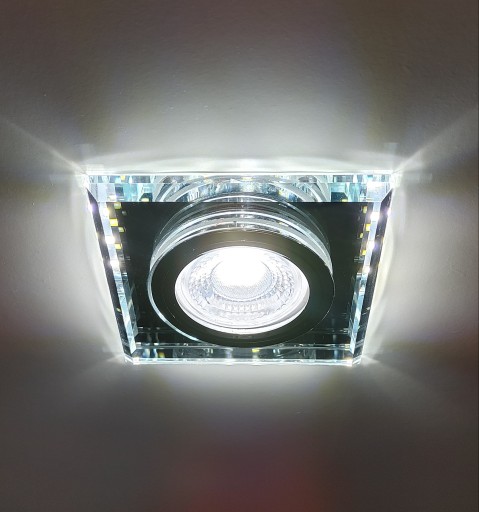 Svietidlo stropné, sklo + LED pásik 3W-4000K, GU10