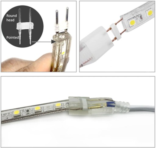 2835 Sada pásika 100 LED/m 2m studená 230V IP67