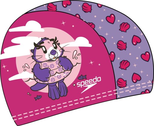 ČIAPKA SPEEDO POLYESTEROVÁ LÁTKA PRE DETI do 5 rokov POTLAČENÁ RUŽOVÁ