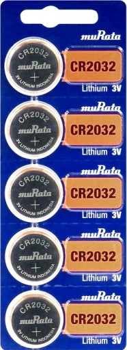 KĽÚČ LÍTIOVÝ BATÉRIOVÝ 3V CR 2032 muRata 5 KS