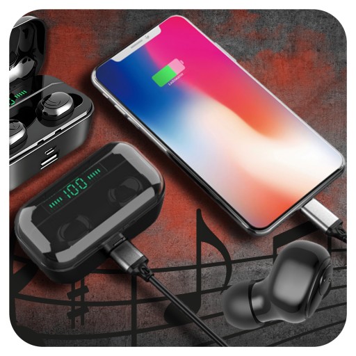 BEZDRÔTOVÉ SLÚCHADLÁ DO UŠÍ G6s pre telocvične BLUETOOTH NA BEH IPX7