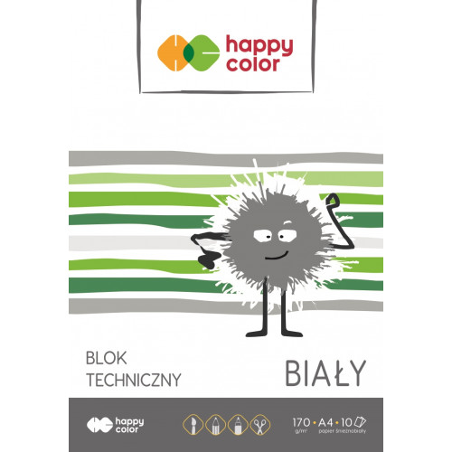 HAPPY COLOR biely technický blok A4 10 listov