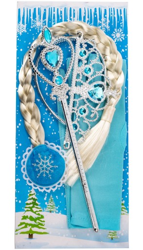 Set ELSA'S BRIT CROWN WAND TIARA GLOVES