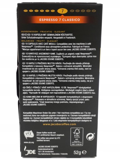 KÁVA pre NESPRESSO JACOBS ESPRESSO CLASSICO 10 ks.