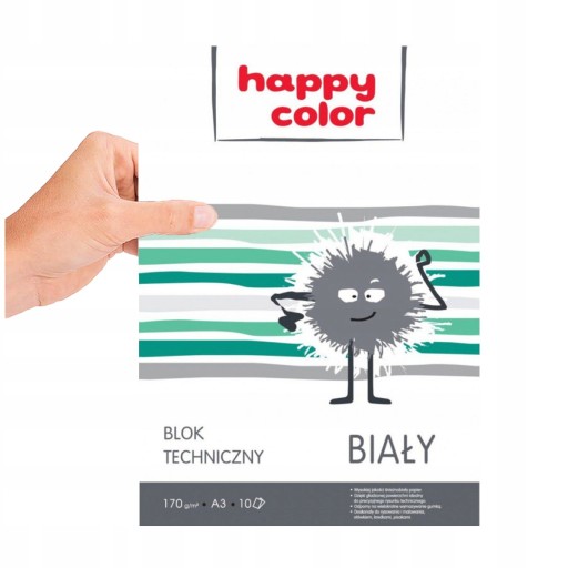 HAPPY FARBA BIELY PAPIEROVÝ BLOK A3 TECHNICKÝ BLOK