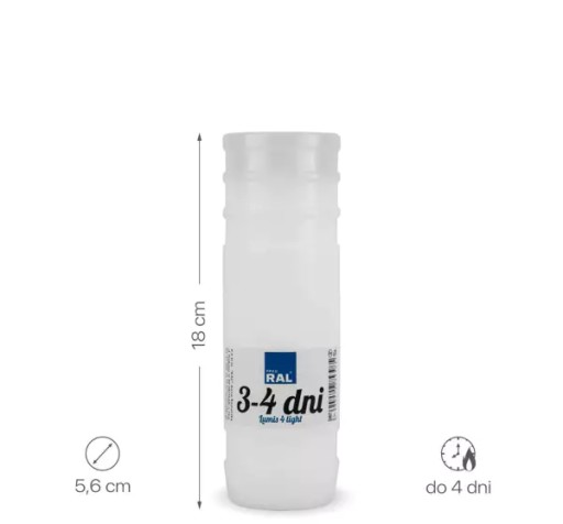 Vložka na sviečky Lumis 4 Light 18 cm až na 4 dni