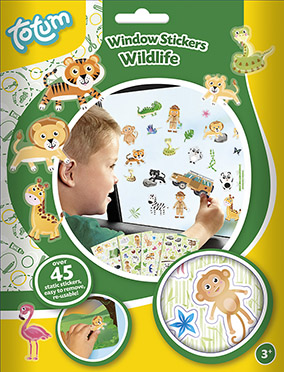 Totum opakovane použiteľné nálepky na okná na autosklá Wildlife