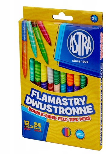 Obojstranné popisovače Astra 12 pier = 24 farieb