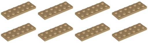 LEGO 3795 TANIER 2x6 pieskový rez NOVINKA (15g) 8 ks