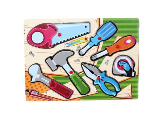 Drevené obrázkové puzzle s náradím