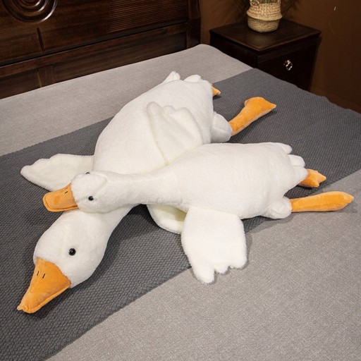 VANKÚŠ MASKOT, PLYŠOVÁ HUSKA, KÁČKA, VEĽKÝ 50 CM