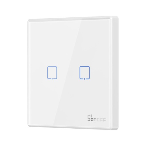 Bezdrôtový spínač svetiel Sonoff 433 MHz T2EU2C-RF (2-kanálový)