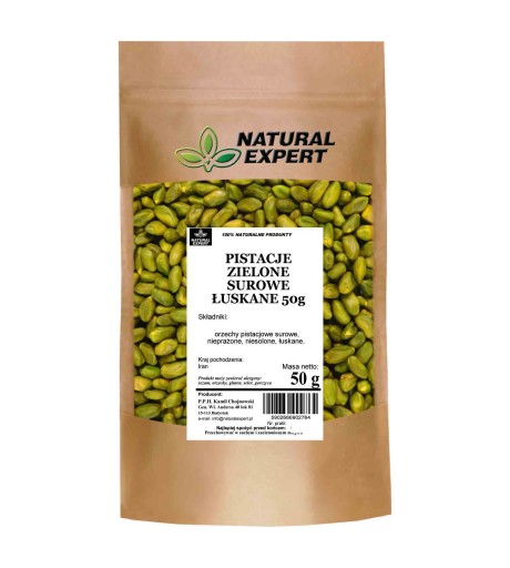 SUROVÉ ZELENÉ PISTÁCIE LÚPANÉ 50g
