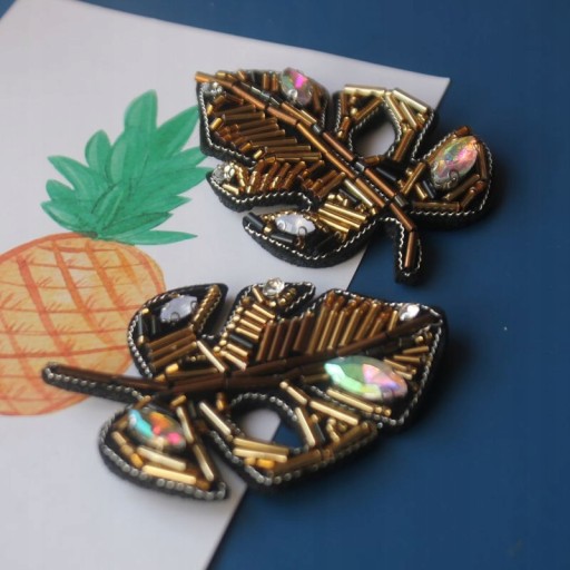 Patch Leaf korálky Monstera Plant Rhinestones