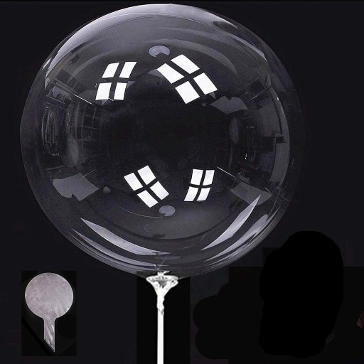 VEĽKÁ TRANSPARENTNÁ BALÓNOVÁ GUĽA BOBO VELKÁ 91CM