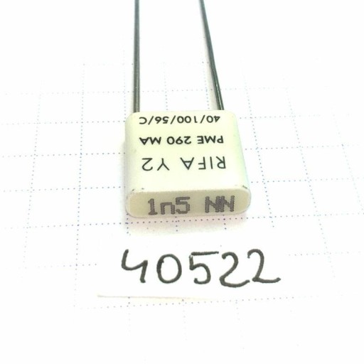Papierový kondenzátor EMI 1,5nF 250VAC Y2 R10 RIFA x5
