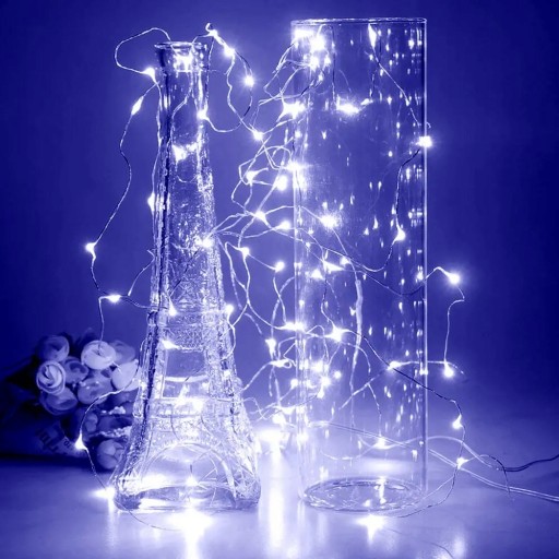 Svetelný záves 100 LED 3x1m Garland Drôtené svetlá Neutrálne biele Diaľkové ovládanie