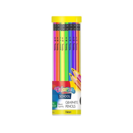 TROJUHOLNÍKOVÁ ceruzka HB NEON COLORINO Kids (39972)