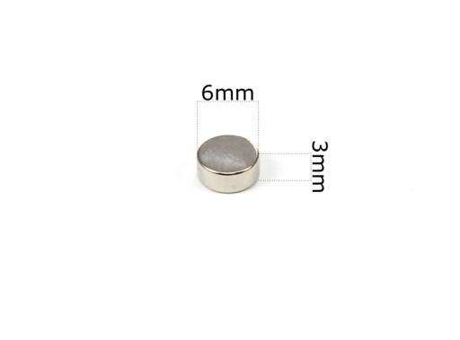 SILNÝ VALEC NEODYMOVÝ MAGNET 6x3 - SADA 10 / NEODYMOVÝCH MAGNETOV /