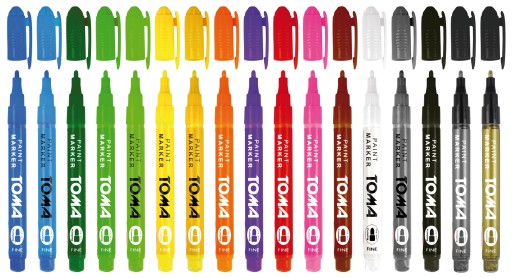 Okrúhly biely olejový popisovač 1,5 mm TOMA 441